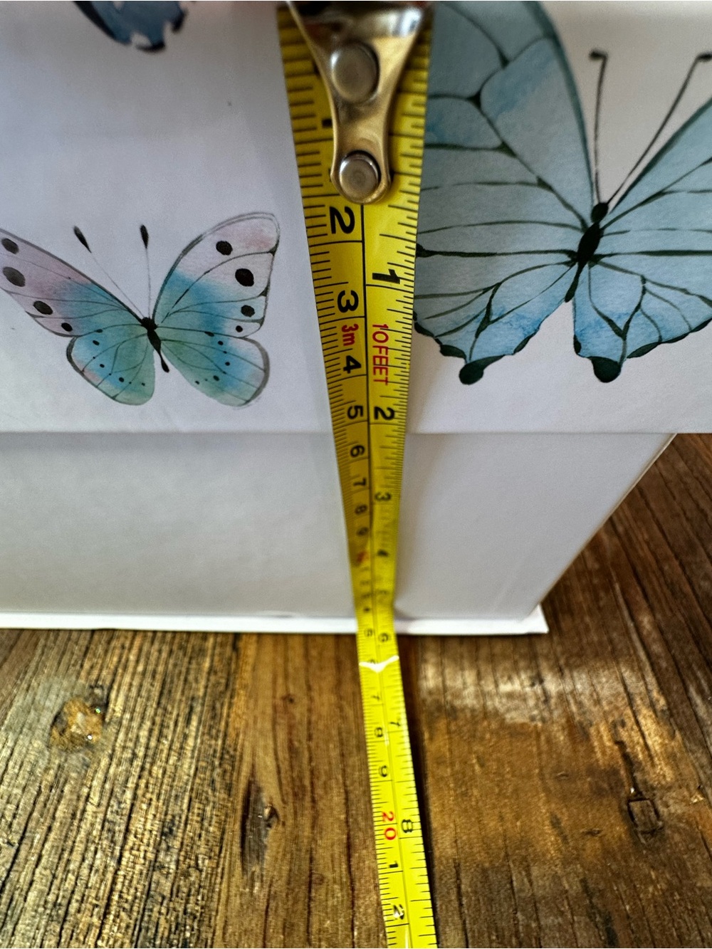 Butterfly Pattern Storage Box Set - White with Multi-Color Butterflies - Picture 15 of 16